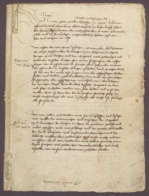 Wahlkapitulation des Bischofs Matthias Ramung von Speyer.
