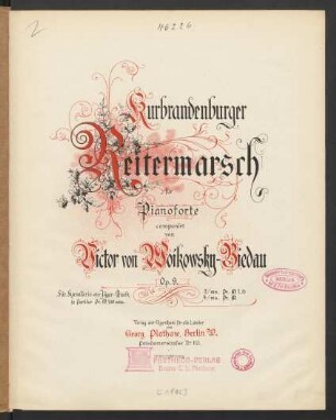 Kurbrandenburger Reitermarsch : für Pianoforte : op. 9