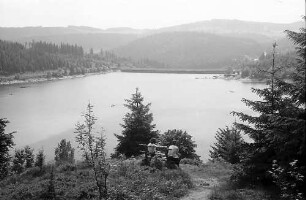 Blick auf den Schluchsee gegen die Talsperre