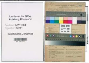 Entnazifizierung Johannes Wischmann , geb. 20.10.1905 (Arbeiter)