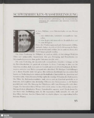 Schwimmbecken-Wasserreinigung