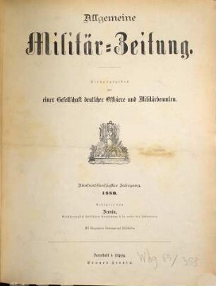 Allgemeine Militär-Zeitung. 55. 1880