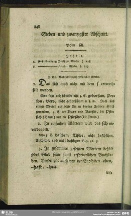 Sieben und zwanzigster Abschnitt. Vom sch