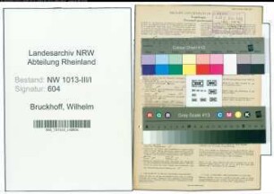 Entnazifizierung Wilhelm Bruckhoff , geb. 11.12.1913 (Feinmechaniker)