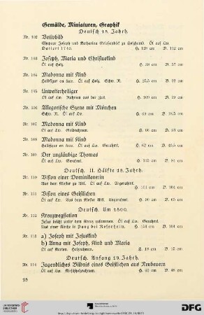 Gemälde, Miniaturen, Graphit (Nr. 102-136)