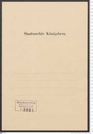 Oberster Marschall an Hochmeister: Verwirrung infolge widersprechender u. mangelnder Befehle d. Hochmeisters. Christburg ohne Jahr Mittwoch vor Bernhardi.