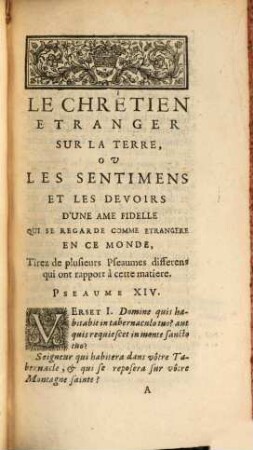 Le chrêtien étranger sur la terre