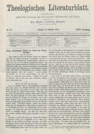 505-513 Krieg, Christentum, Kirche im Lichte der Kriegsliteratur