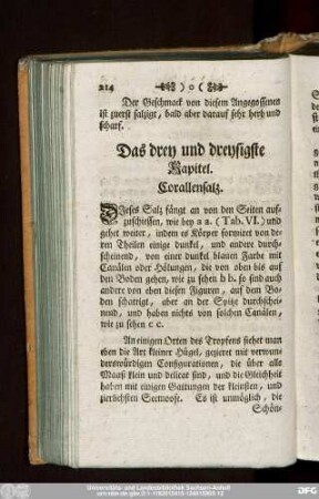 Das drey und dreysigste Kapitel. Corallensalz.