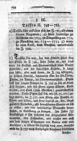 IX. Tassilo II. 748 - 788