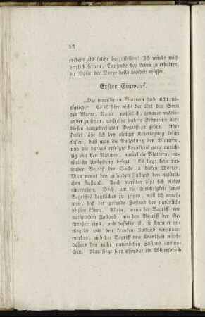 Erster Einwurf.