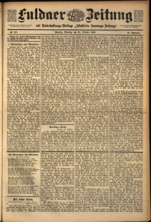Ausgabe vom Montag, den 31. Oktober 1898.
