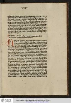 Sequitur de articulis qui pertinent ad humanitatem Christi. Et primo de conceptione et nativitate eius.