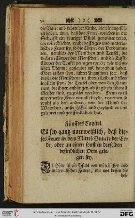 [Fuenfftes bis achtes Capitel]