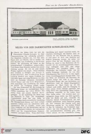 Neues von der Darmstädter Künstler-Kolonie