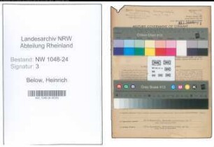 Entnazifizierung Heinrich Below , geb. 13.11.1900 (Bautechniker)