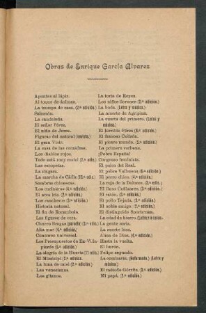 Obras de Enrique Gracía Álvarez