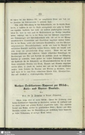 Aether-Destillations-Apparat zur Milch-, Käse- und Butter-Analyse