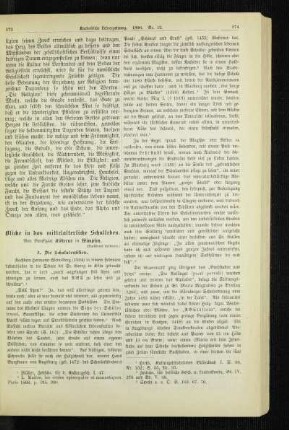 Blicke in das mittelalterliche Schulleben : 3. Die Schulutensilien