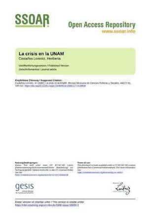 La crisis en la UNAM