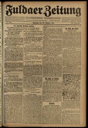 Ausgabe vom Samstag, den 27. Oktober 1917.