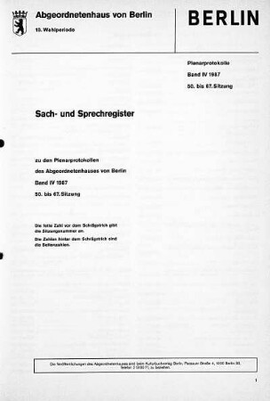 Sach- und Sprechregister