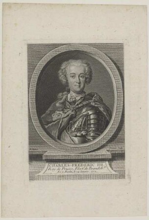 Bildnis des Charles=Frederic II.