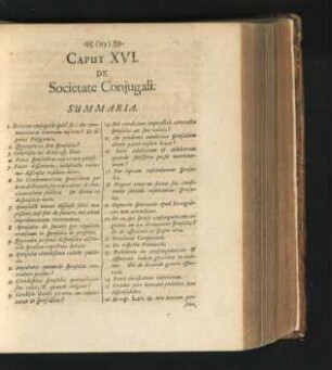 Caput XVI. De Societate Coniugali.
