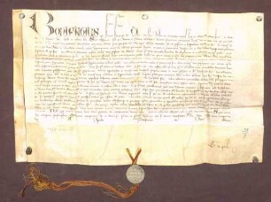 Papst Bonifacius IX. genehmigt die Incorporation der Pfarrkirche zu Berghausen an das Kloster Gottesau