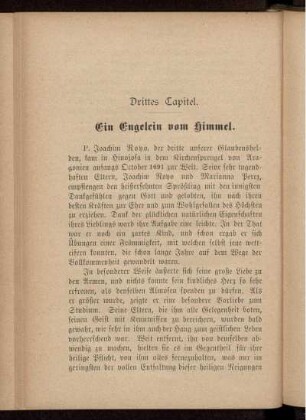 Drittes Capitel. Ein Engelein vom Himmel