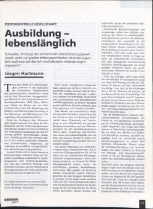 Postindustrielle Gesellschaft: Ausbildung - lebenslänglich