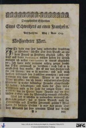 Dreyzehendes Schreiben.
