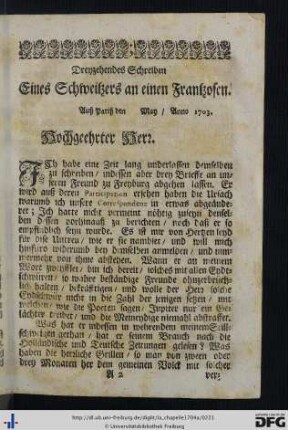 Dreyzehendes Schreiben.