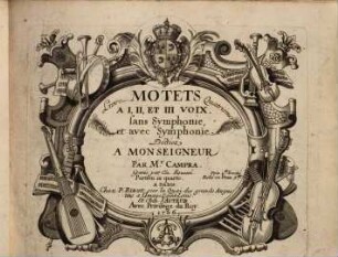 Motets a I, II et III voix : sans symphonie, et avec symphonie ; livre quatrième