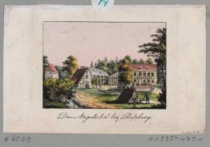 Das Mineralbad Augustusbad bei Radeberg (Liegau-Augustusbad) mit zahlreichen Bade- und Nebenhäusern