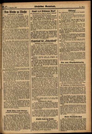 Zweite Ausgabe vom Montag, den 17. Dezember 1934.