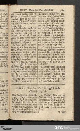 XXV. Von der Dienstfertigkeit und Barmherzigkeit.