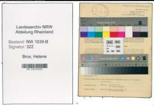 Entnazifizierung Helene Brox , geb. 12.10.1914 (Angestellte)