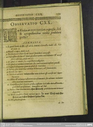 Observatio CXX. Falcidia an non tantum expressis, sed & aequipollentibus verbis prohiberi possit?