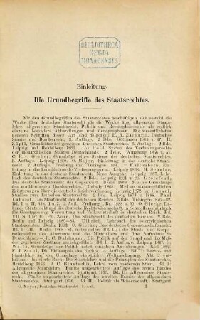 Lehrbuch des Deutschen Staatsrechtes