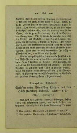 Neunzehnter Abschnitt. Schlesien unter Böhmischen Königen aus dem Hause Habsburg - Oestreich. 1526 - 1740. (Fünfter Zeitraum.)