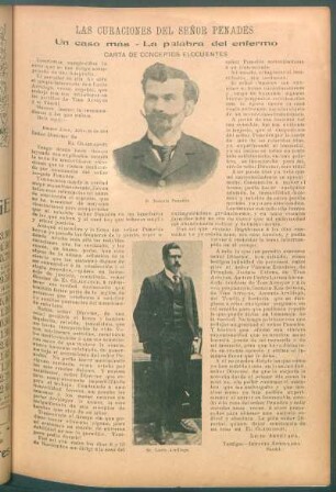 Las curaciones del señor Penadés - Un caso más, la palabra del enfermo : Carta de conceptos elocuentes