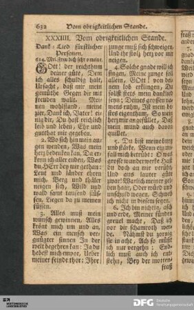 XXXIIII. Vom obrigkeitlichen Stande.