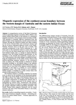 Magnetic expression of the continent-ocean boundary between the western margin of Australia and the eastern Indian Ocean