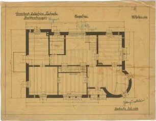 Billing, Hermann; Diedesheim - Neckarelz; Portland - Zementwerke - Direktoren Villa, Werkplan (Grundriss OG)