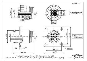 Steckverbindung für die Bedienstation in LBS