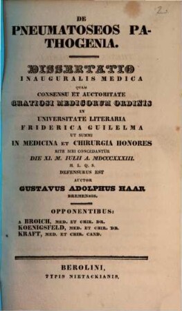 De pneumatoseos pathologia : Diss. inaug. med.