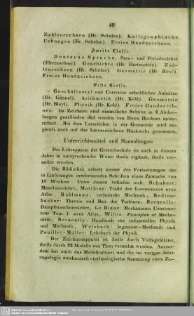 Unterrichtsmittel und Sammlungen