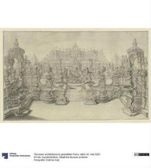 Teil eines architektonisch gestalteten Parks