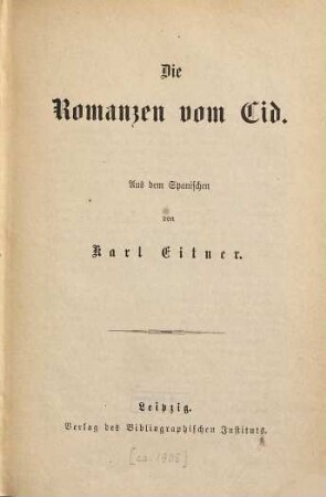 Die Romanzen vom Cid